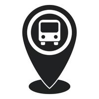 Busbahnhof-Standort-Symbol einfacher Vektor. Flughafentransfer vektor