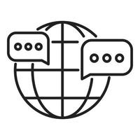 global samspel ikon översikt vektor. service team vektor
