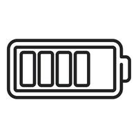 Umrissvektor des Batteriesymbols. Webinterface vektor