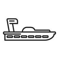 Seenotrettungsboot Symbol Umrissvektor. Leben Flut vektor