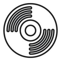 Vinyl-Disc-Symbol Umrissvektor. digitale Schnittstelle vektor
