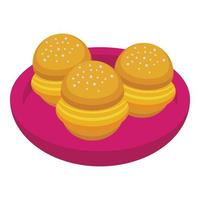 Portugal Cupcake Symbol isometrischer Vektor. Essen Küche vektor
