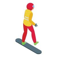 sport snowboarding symbol isometrischer vektor. Wintersport vektor