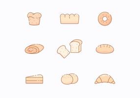 Gratis ikoner av bageriprodukter vektor
