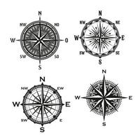Rose von Windpfeilen, Vektor-Seekompass vektor