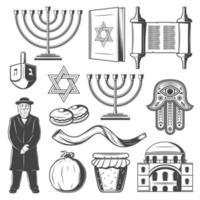 judendomen vektor ikoner och symboler