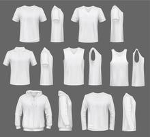 T-Shirt und Windjacke, Polo-Hoodie, Männerkleidung vektor