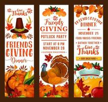 Friendsgiving Thanksgiving Holiday Potluck Party vektor