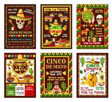 Cinco de Mayo mexikanische Fiesta-Party-Banner-Design vektor