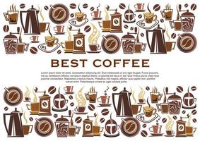 bäst kaffe cafeteria vektor affisch
