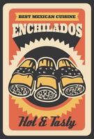 mexikanische Enchilados-Vektor-Retro-Poster vektor