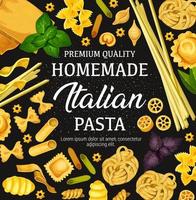 hemlagad pasta matlagning och italiensk kök vektor