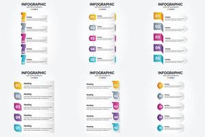 flaches Designset der Vektorillustrations-Infografiken für Werbebroschürenflieger und -zeitschrift vektor