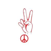 Frieden Symbol Symbol Vektor Freundschaft Illustration Designvorlage