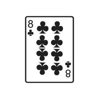 Casino-Kartensymbol-Vorlagenvektor-Illustrationsdesign, Spielkarten-Vektorsymbol-Illustrationsdesign vektor