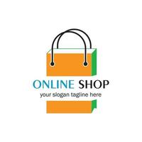 Online-Shop-Logo-Vektorsymbol-Illustrationsschablonendesign vektor