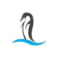 Pinguin-Tier-Logo vektor