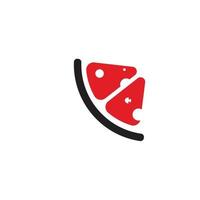 Pizza-Logo-Vorlage. Fast-Food-Vektordesign. Abbildung von Backwaren vektor