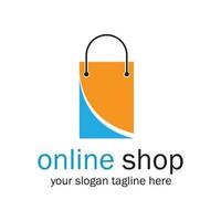 Online-Shop-Logo-Vektorsymbol-Illustrationsschablonendesign vektor