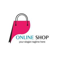 Online-Shop-Logo-Vektorsymbol-Illustrationsschablonendesign vektor