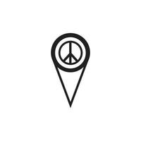 Frieden Symbol Symbol Vektor Freundschaft Illustration Designvorlage