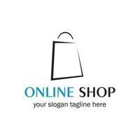 Online-Shop-Logo-Vektorsymbol-Illustrationsschablonendesign vektor