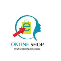 Online-Shop-Logo-Vektorsymbol-Illustrationsschablonendesign vektor