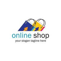 Online-Shop-Logo-Vektorsymbol-Illustrationsschablonendesign vektor