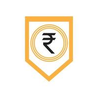 Symbol für indische Rupie. Zeichenvektor der indischen Rupie vektor