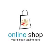 Online-Shop-Logo-Vektorsymbol-Illustrationsschablonendesign vektor