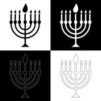 hanukkah ljus teckning vektor för webbplatser, utskrift och andra