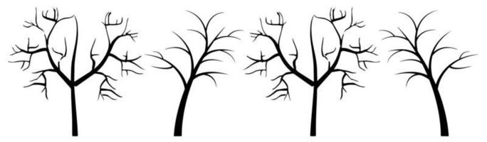 Kahler Baum Silhouette Kunst Vektordesign Pflanze nackte Form für Websites, Druck und andere. vektor