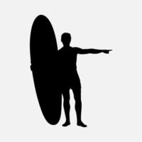 Surfer Silhouette Vektor weißer Hintergrund Illustration Grafiken