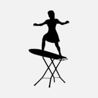 Surfer Silhouette Vektor weißer Hintergrund Illustration Grafiken