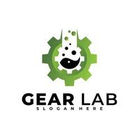Gear Lab Logo Vektor-Design-Vorlage vektor