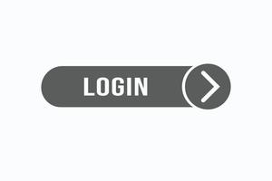 Login-Button-Vektoren. Zeichenetikett Sprachanmeldung vektor