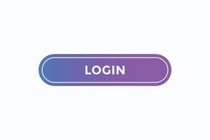 Login-Button-Vektoren. Zeichenetikett Sprachanmeldung vektor