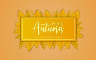 Hej höst , höst löv bakgrund guld lutning , falla säsong bakgrund dekorativ affisch hemsida baner vektor