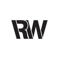 rw abstrakter Buchstabe Logo-Konzept isoliert auf weißem Hintergrund. vektor