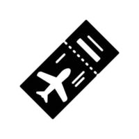 ett flygplan biljett ikon i de form av en trasig kupong vektor