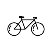 cykel ikon med två hjul för cykling sport eller transport vektor