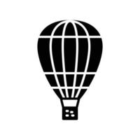 Heißluftballon-Symbol für fliegende Erholung oder Transport vektor