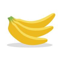 kostenloser Download Bananenvektordesign flache Illustration von Früchten im einfachen Kunststil perfekt für Asset-Lebensmittel editierbar gebrauchsfertig vektor