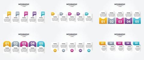 flaches Designset der Vektorillustrations-Infografiken für Werbebroschürenflieger und -zeitschrift vektor