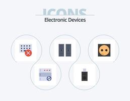 enheter platt ikon packa 5 ikon design. Utrustning. elektrisk. grej. enheter. värd vektor