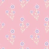 florales Vektormuster. Blume nahtlose Wiederholungsmuster Hintergrund. rosa und bunt. vektor