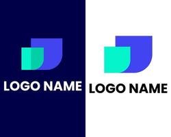 brev d och u mark modern företag logotyp design mall vektor