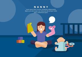 nanny illustration vektor