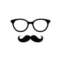 glasögon och mustasch vektor