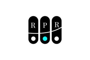 rpr-Buchstaben- und Alphabet-Logo-Design vektor